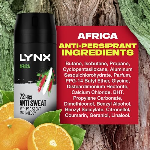Lynx Africa 72-hour protection Antiperspirant Deodorant Spray 150 ml