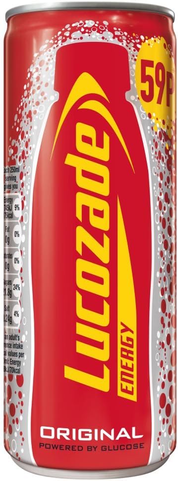 Lucozade Energy Original Cans 250ml – Case of 24