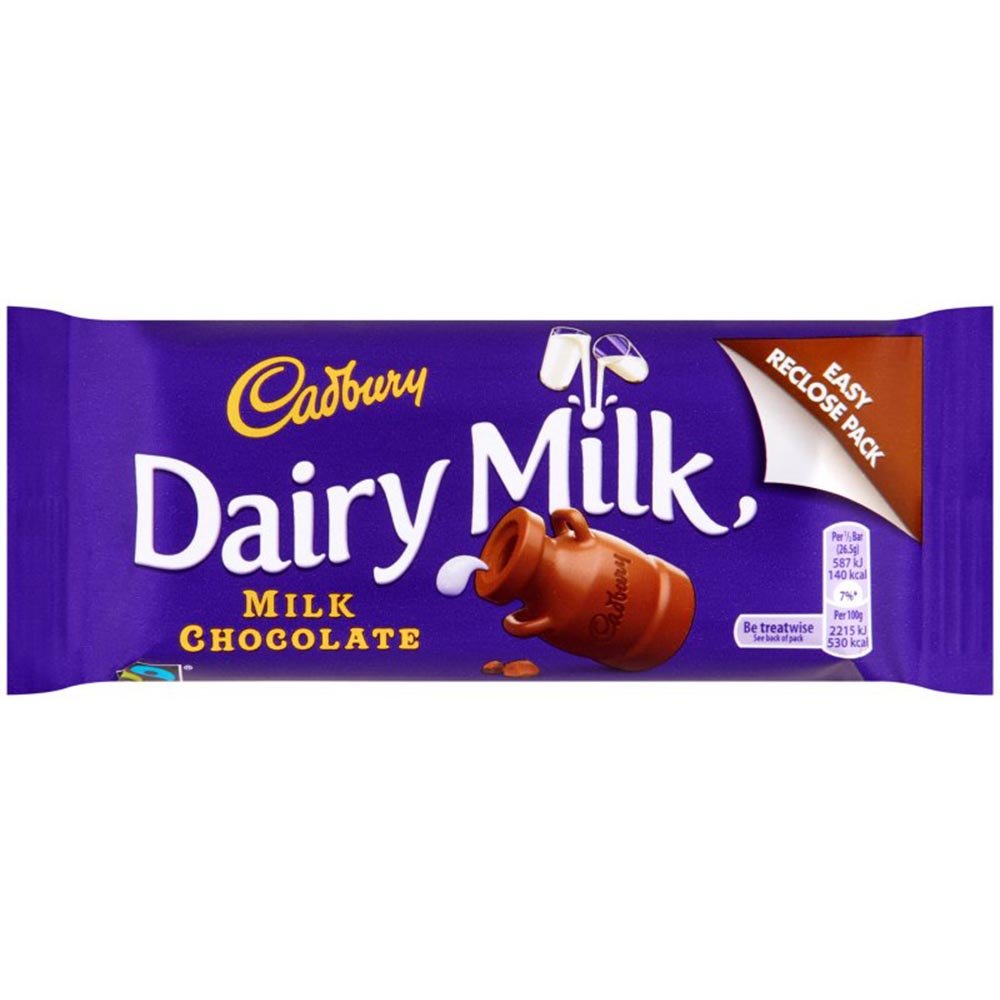 48 x Tableta de chocolate con leche Cadbury Dairy Milk 53G