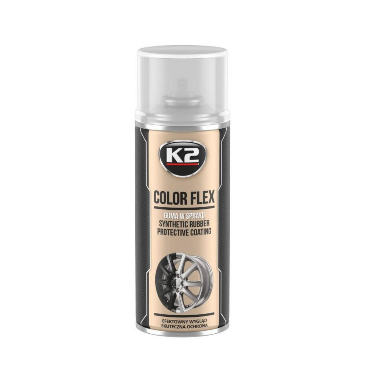 K2 COLOR FLEX Rubber Spray Clear - 400ml for Transparent Protective Coating