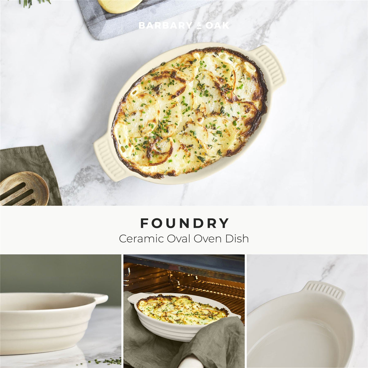 Barbary & Oak Ceramic Oval Oven Dish