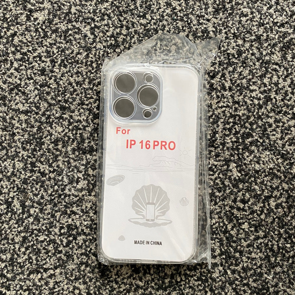 Soft TPU Clear Case with Dust Plug - For iPhone 16 Pro