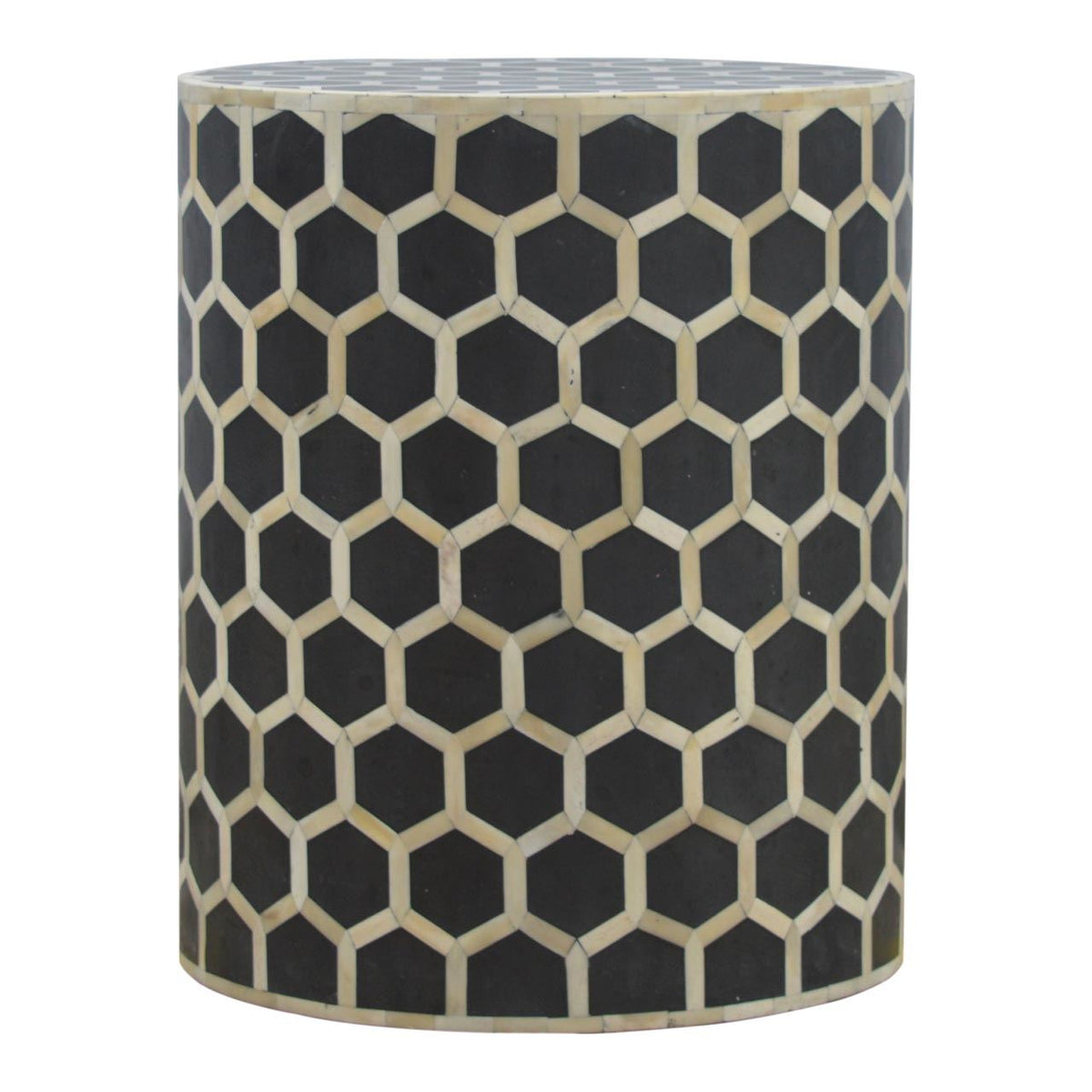 Artisan Bone Inlay Occasional Stool