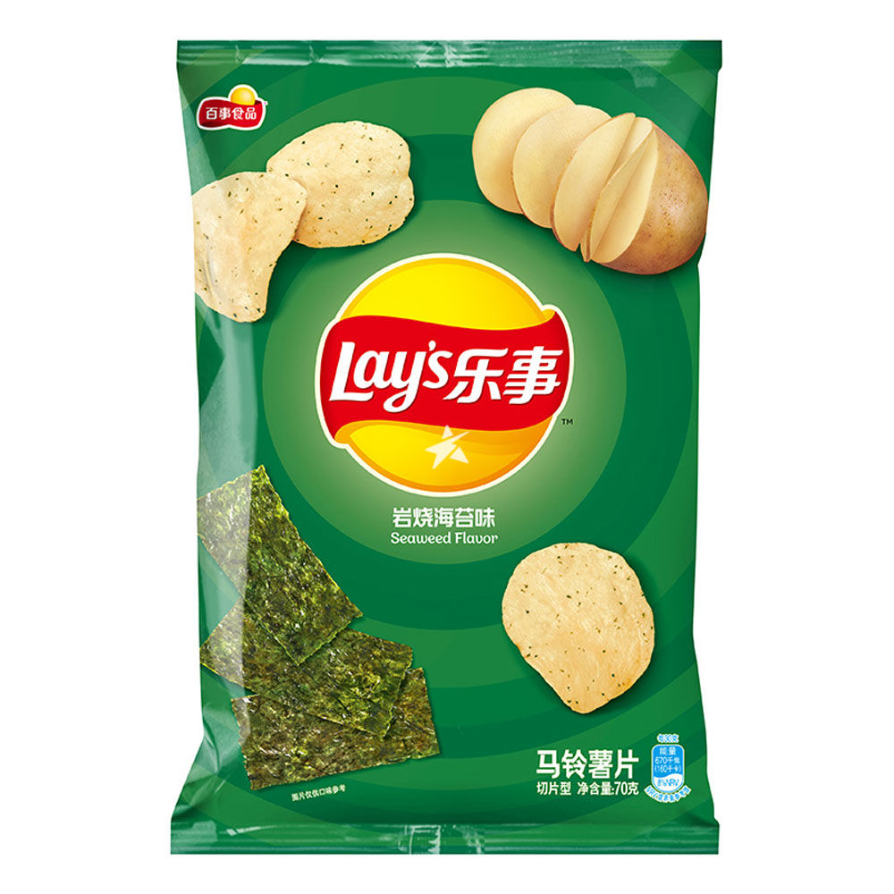 Lay's Seaweed Flavour Potato Chips 70g | Imported Asian Snack
