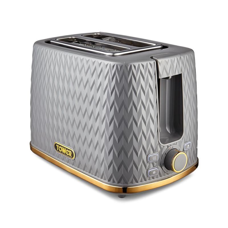 Tower Grey Empire 2 Slice Toaster