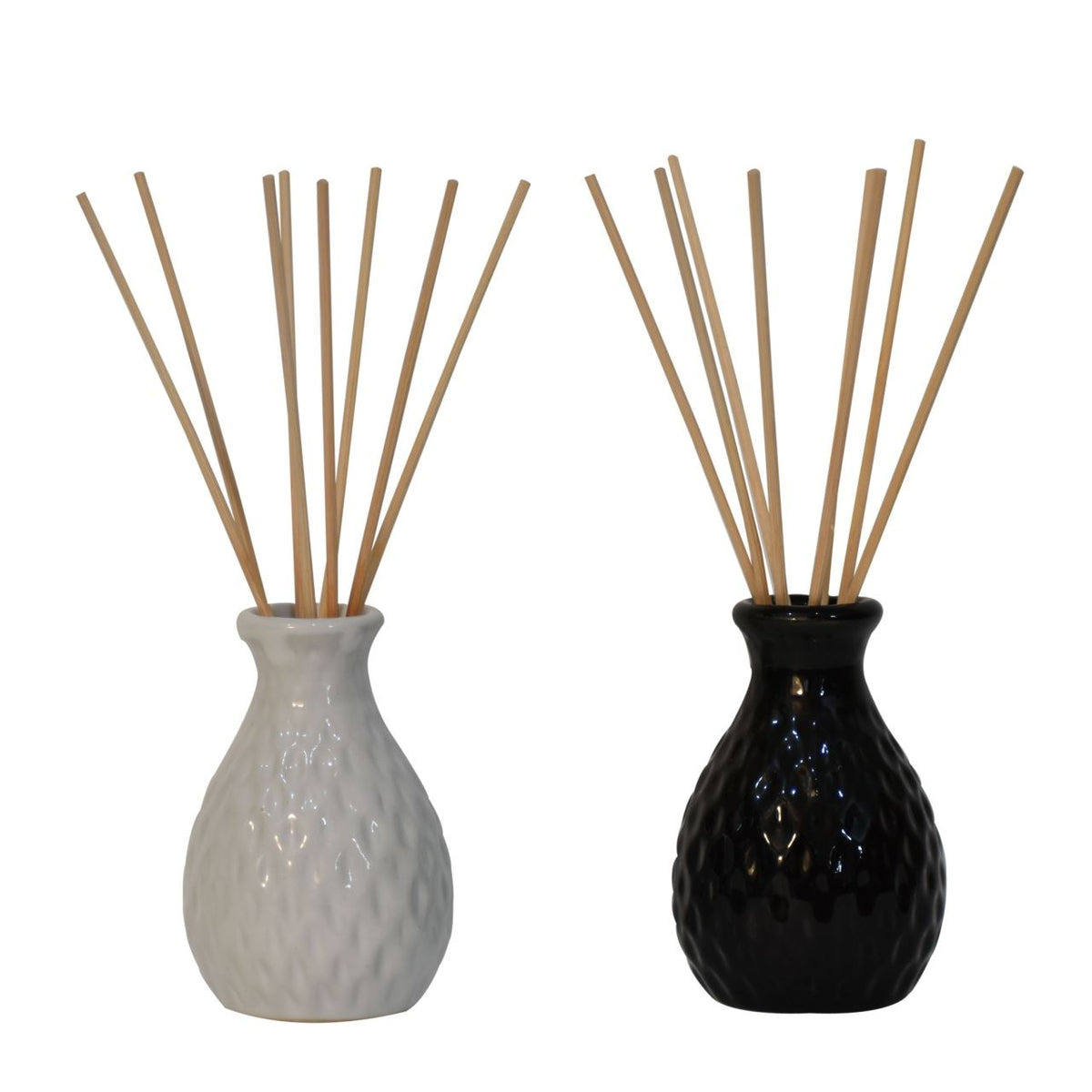 Artisan Black and White Vase Reed Diffuser Set (Lemon Grass & Summer Tides)