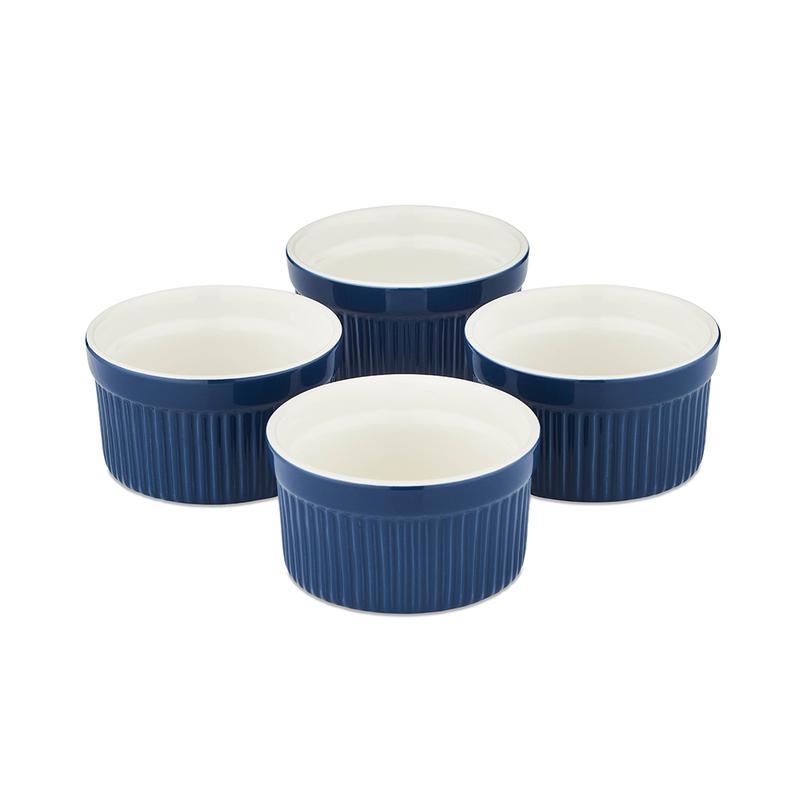 Tower Barbary & Oak Blue Set Of 4 Foundry Ceramic Ramekins