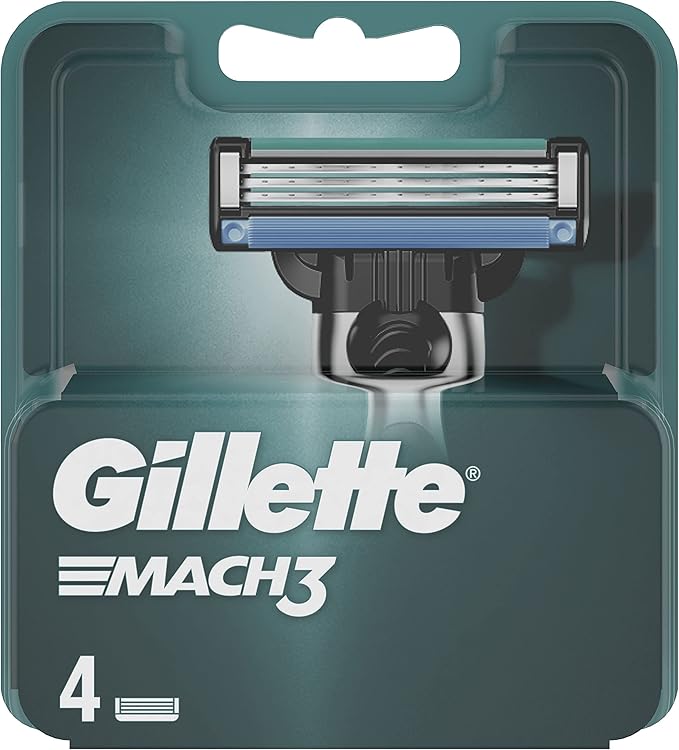 10 x Gillette Mach3 Rasierklingen Nachfüllpackung für Herren 4er Pack Rasierklingen