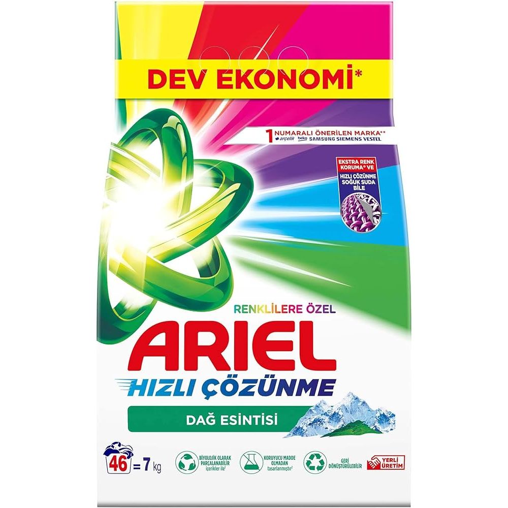 Ariel Detergent for Washing Machines Color (Dag Esintisi) 9 Kg