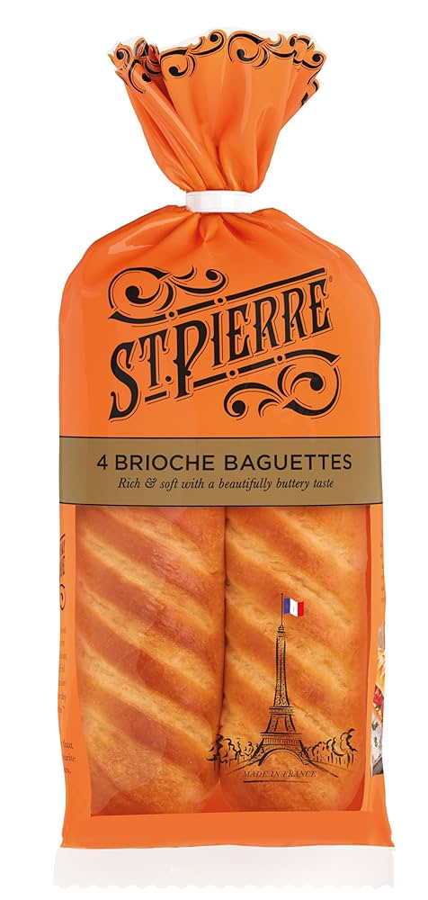 7 x St Pierre 4 Weiche Brioche Baguettes - 340GM