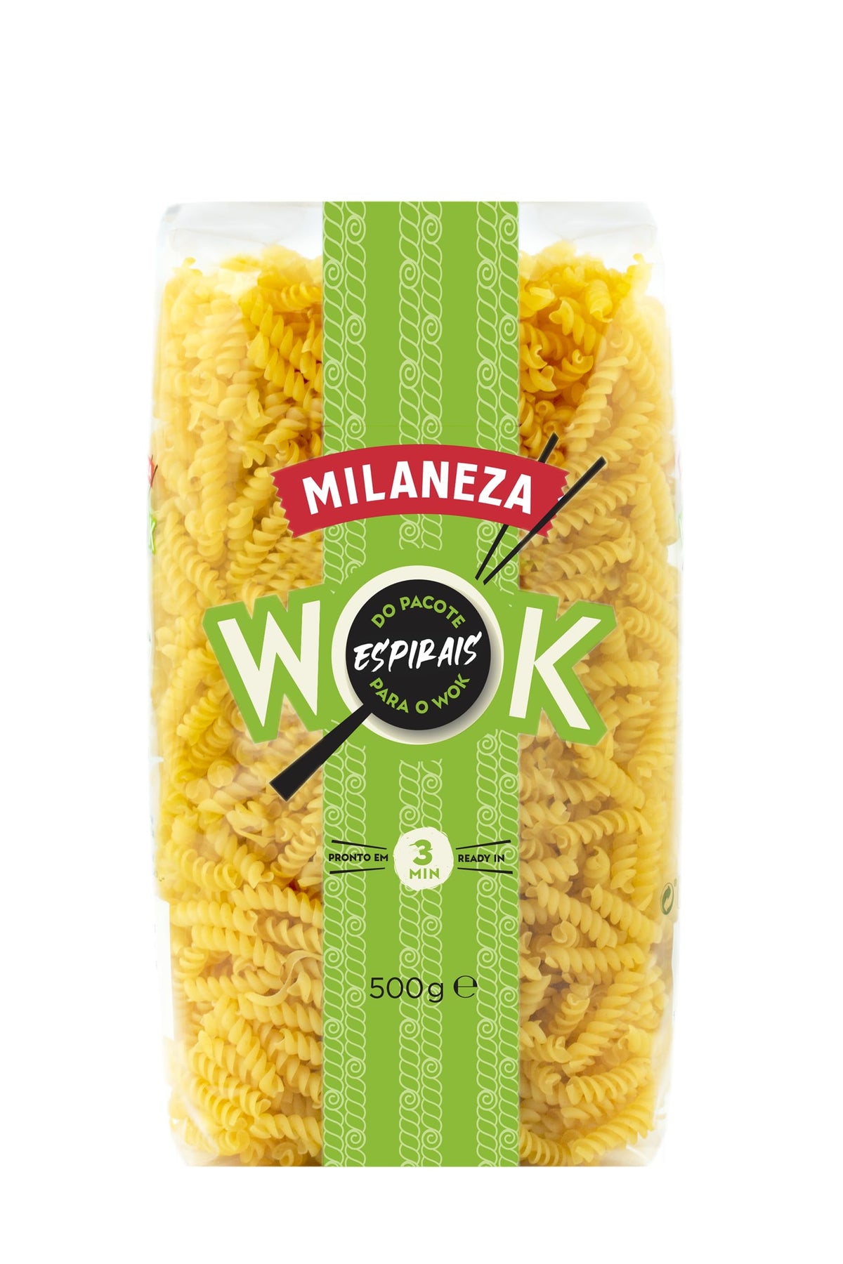 Milaneza Wok Pasta Spirals Packaging 500 g