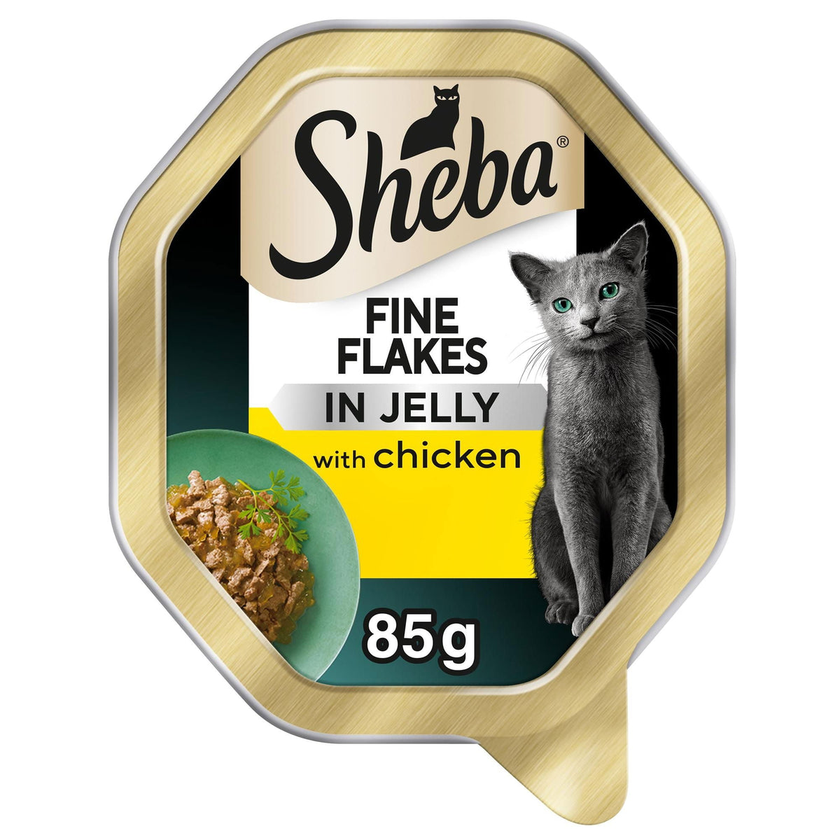 Sheba Fine Flakes Adult Cat Food with Chicken in Jelly 85g Tray - Case of 22