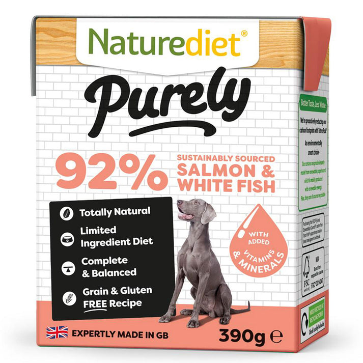 Naturediet Purely Salmon and White Fish 390g - Case of 18