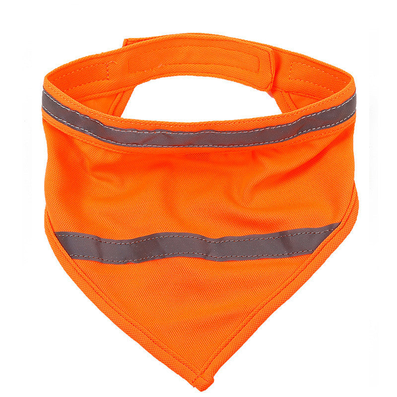 Reflective fluorescent triangle scarf