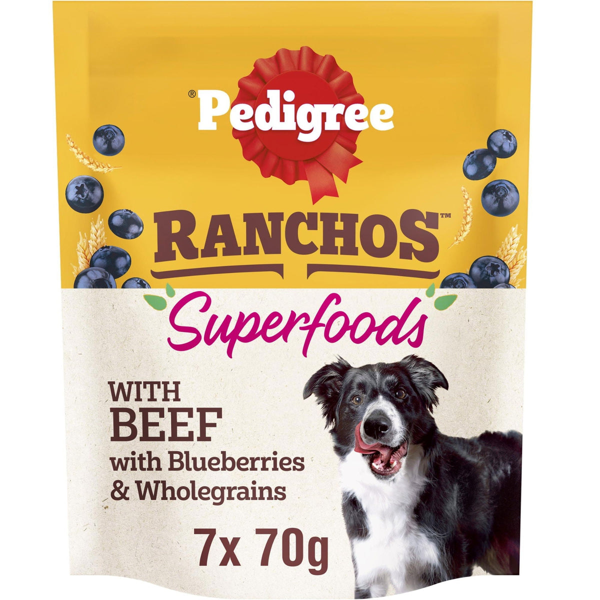 Pedigree Ranchos Superfoods with Beef 70g - Case of 7