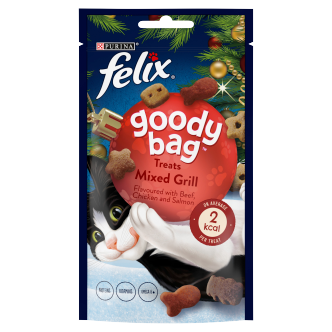 8 x Purina Felix Treats Goody Bag Mixed Grill 60Gm