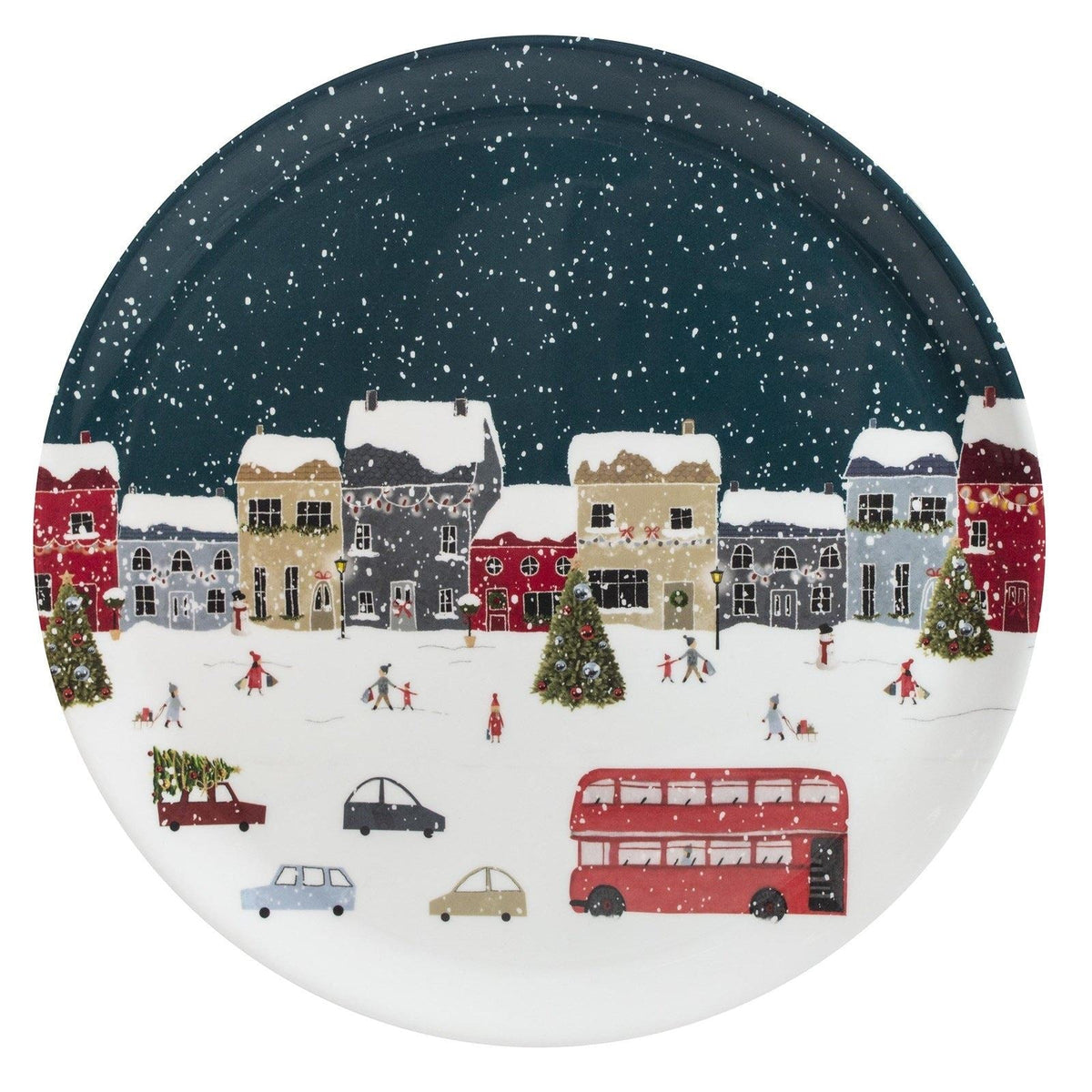 Winters Eve Round Melamine Tray