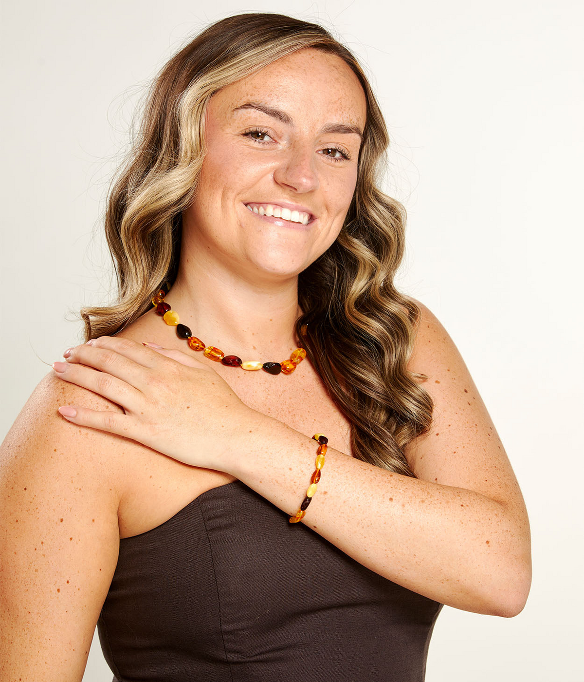 RAW Amber Multicolour Beaded Necklace