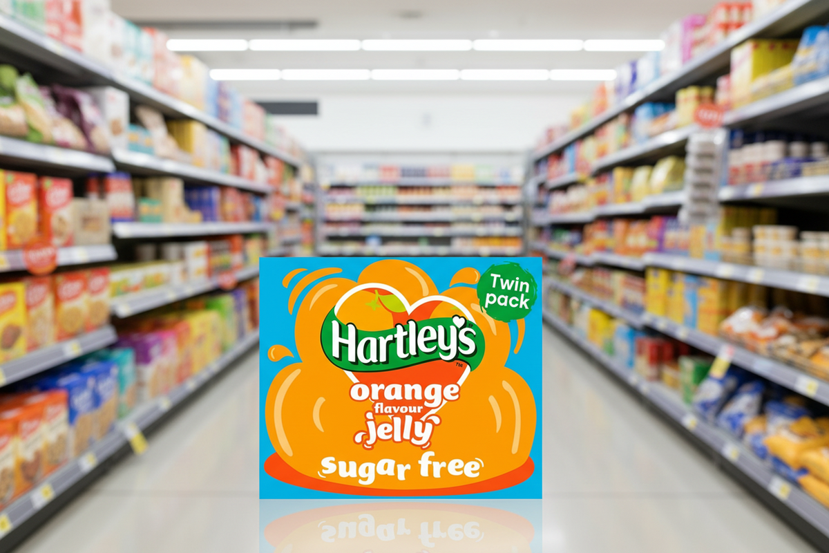 12 x Gelatina Hartley's Sabor Naranja Sin Azúcar Paquete Doble 23G
