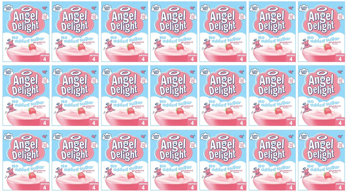 21 x Angel Delight Strawberry No Added Sugar Instant Dessert 47G