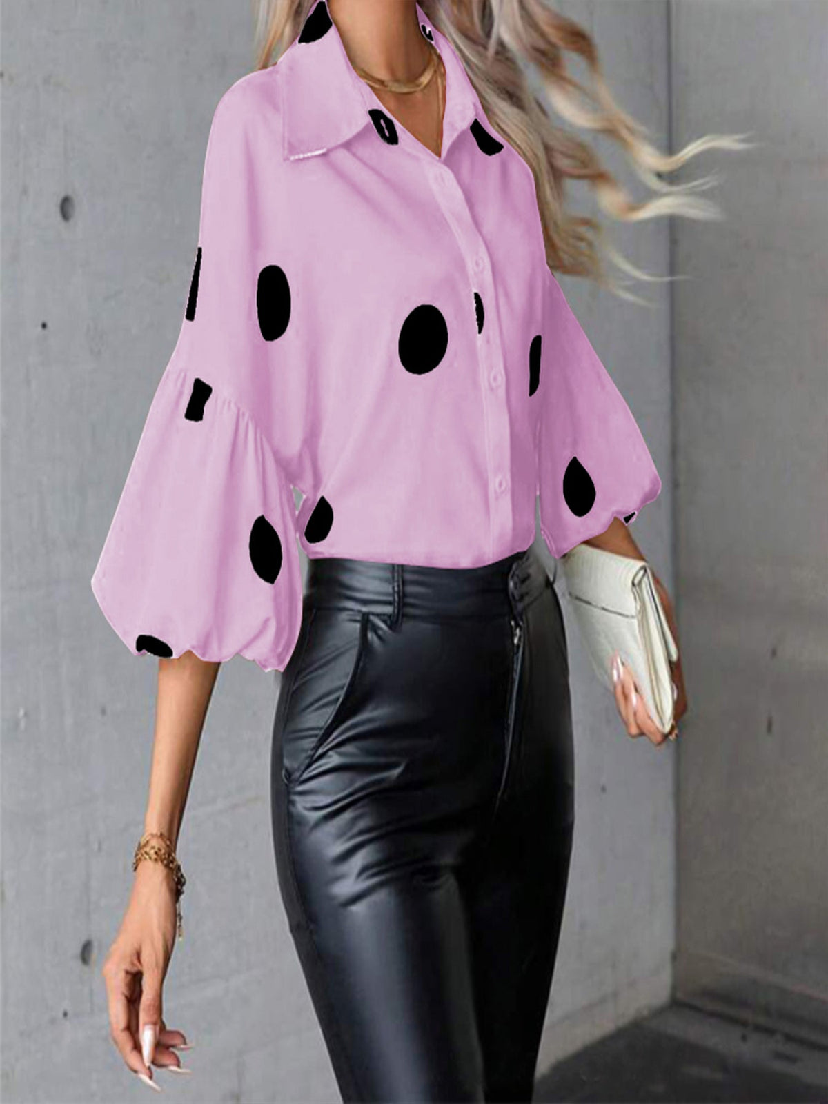 European And American New Women's Tops Fashion Elegant Shirt