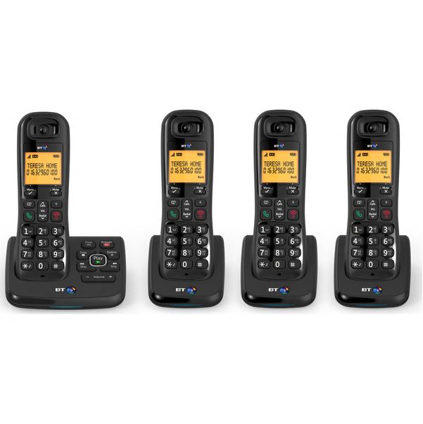 BT XD56 Quad Cordless Phones with Answering Machine and Nuisance Call Blocker