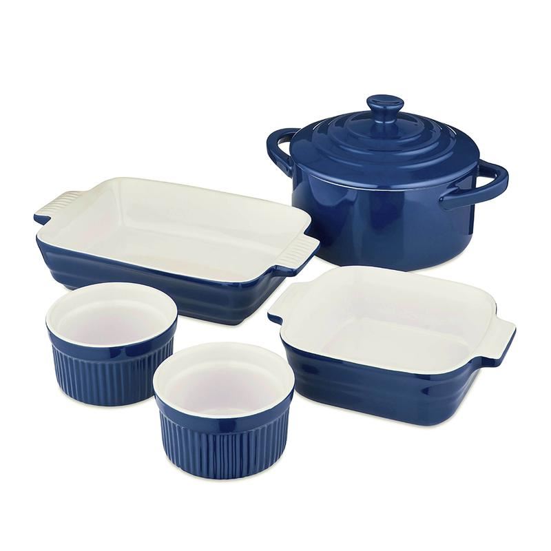 Tower Barbary & Oak Blue Ceramic Ovenware Gift Set