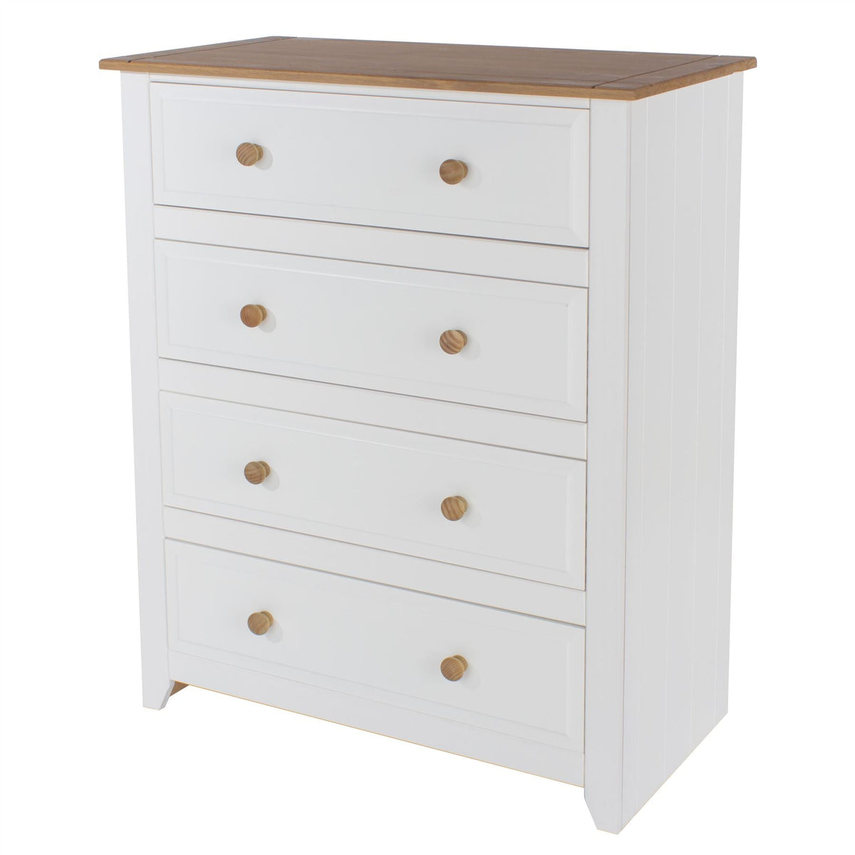 Capri White 4 Drawer Chest