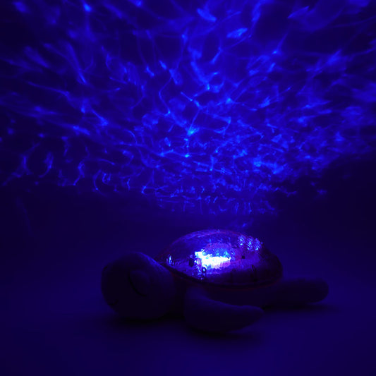 Cloud B Tranquil Turtle Rechargeable Night Light – Ocean Projection & Cry Sensor | Pink