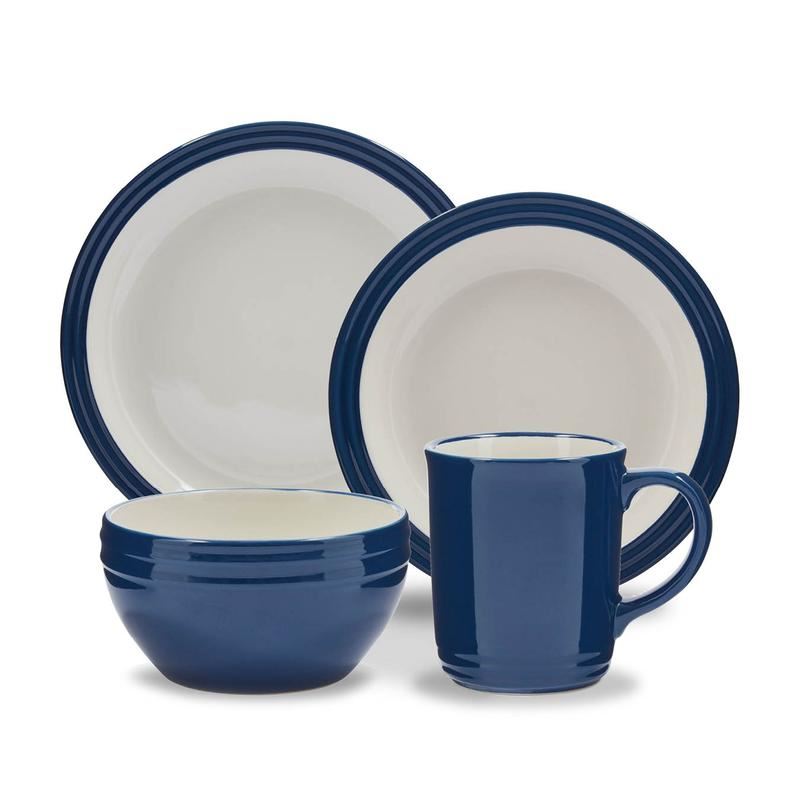 Tower Barbary & Oak Blue Foundry 16 Piece Dinnerware Set