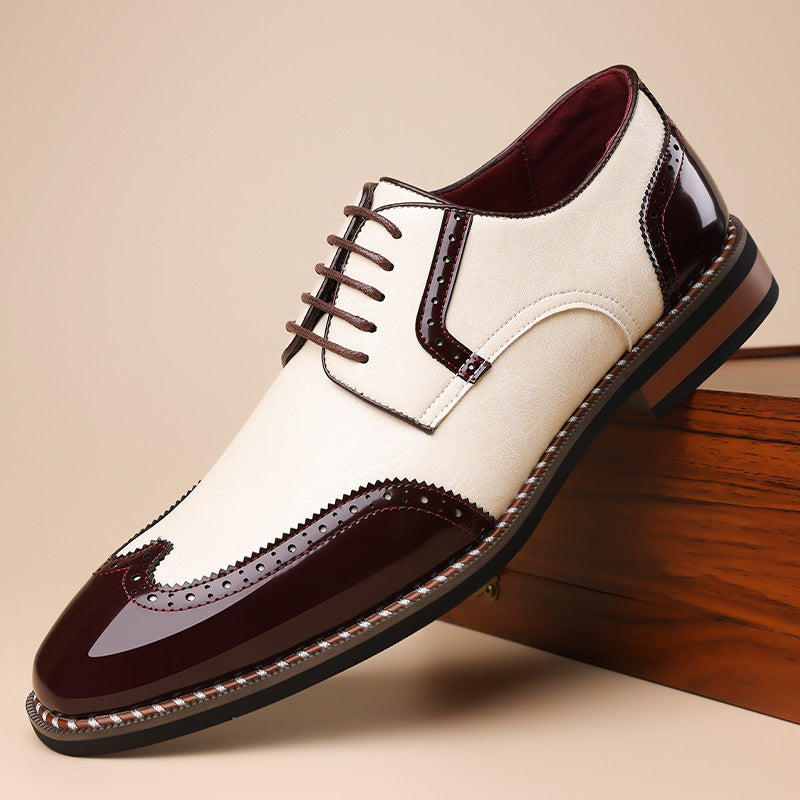 Men's High-end Versatile Comfortable Breathable Trendy Pointed Toe Leather Shoes
