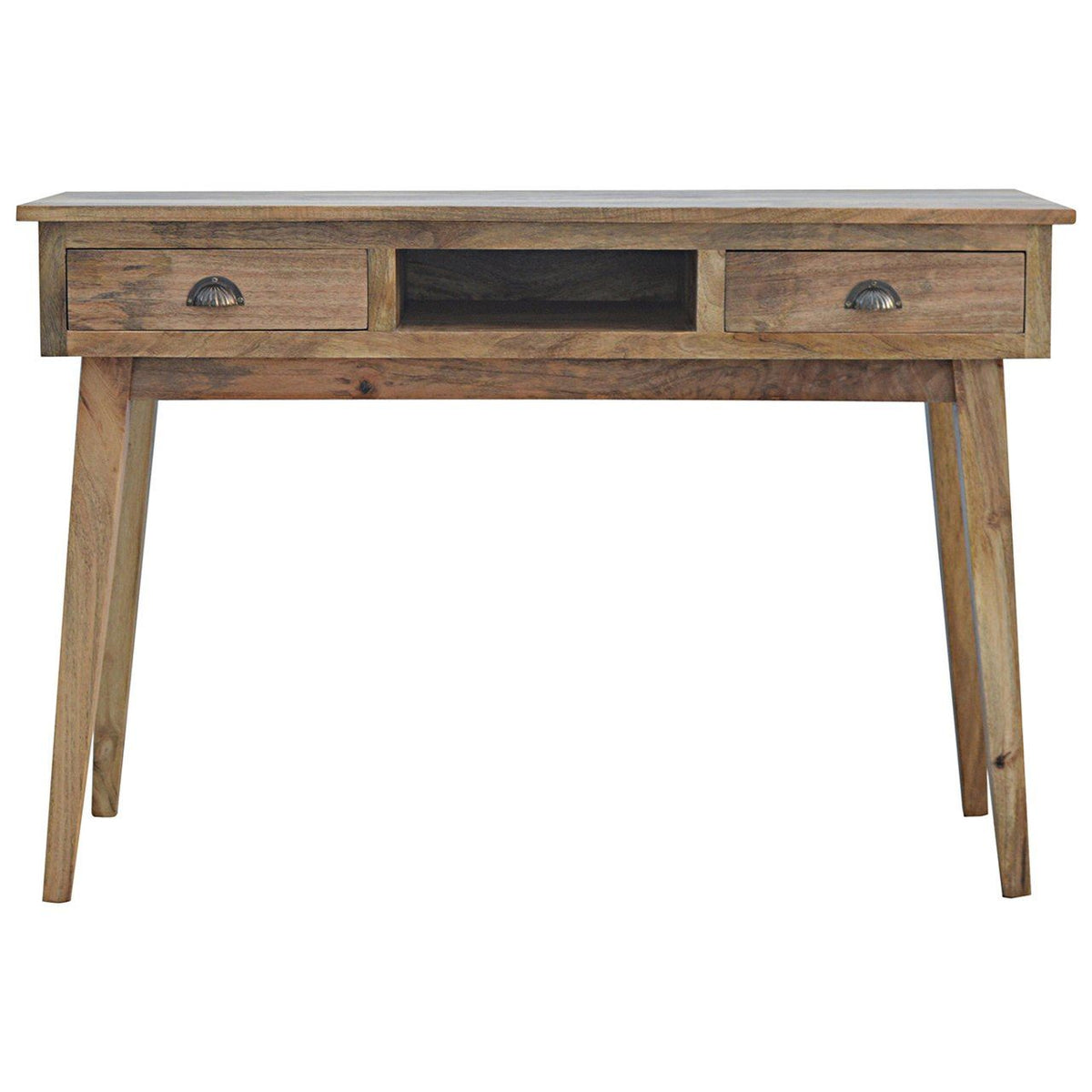 Artisan Solid Wood Writing Desk with 2 Drawers