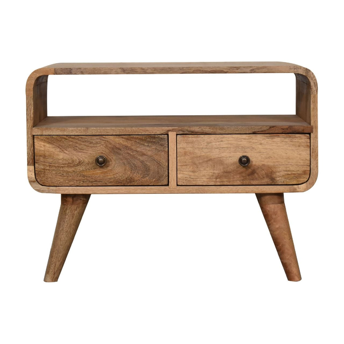 Artisan Mini Curved Oak-ish Media Unit