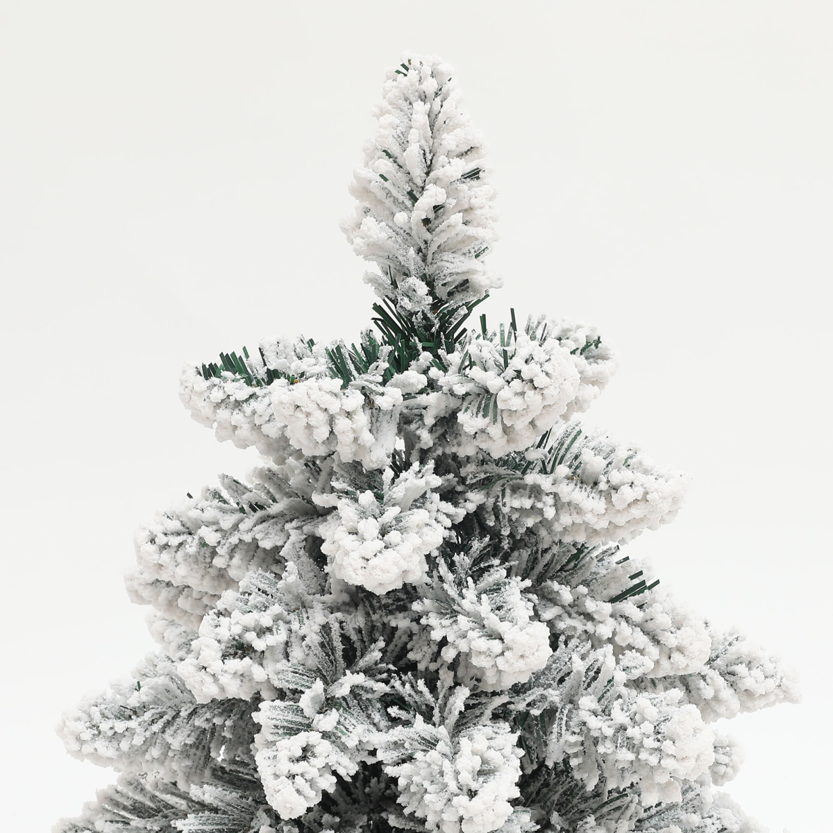 HOMCOM 2 Piece Mini Artificial Christmas Trees Flocked Tabletop Xmas Trees