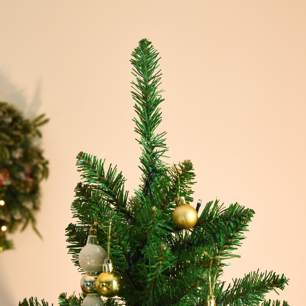 5 Feet Christmas Tree Warm White LED Light Holiday Home Decoration, Green