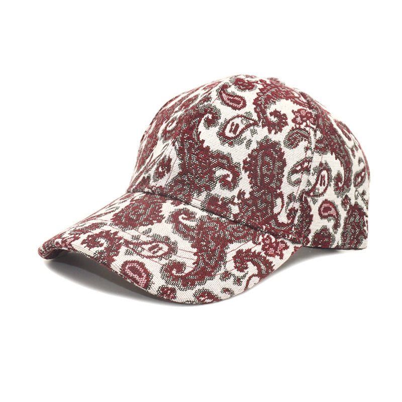 Spring And Summer Men And Women Baseball Cap Paisley Pattern Printed Baseball Cap