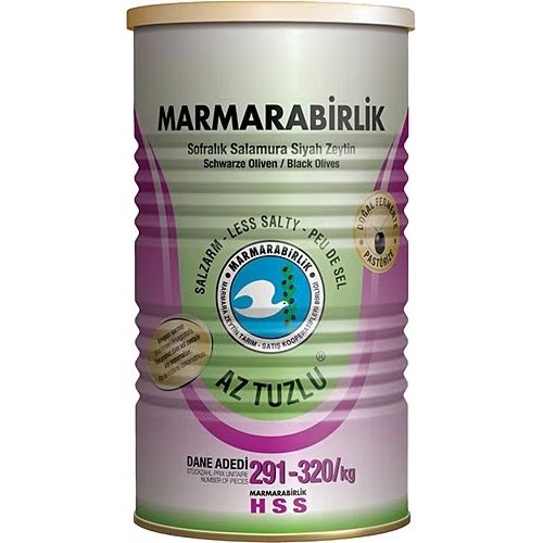 Marmarabirlik Less Salted Black Olives S 800gr