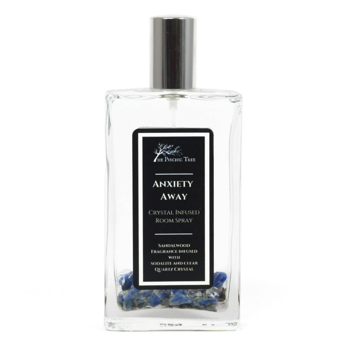 Anxiety Away Crystal Infused Room Spray | Sandalwood, Sodalite & Clear Quartz | 100ml