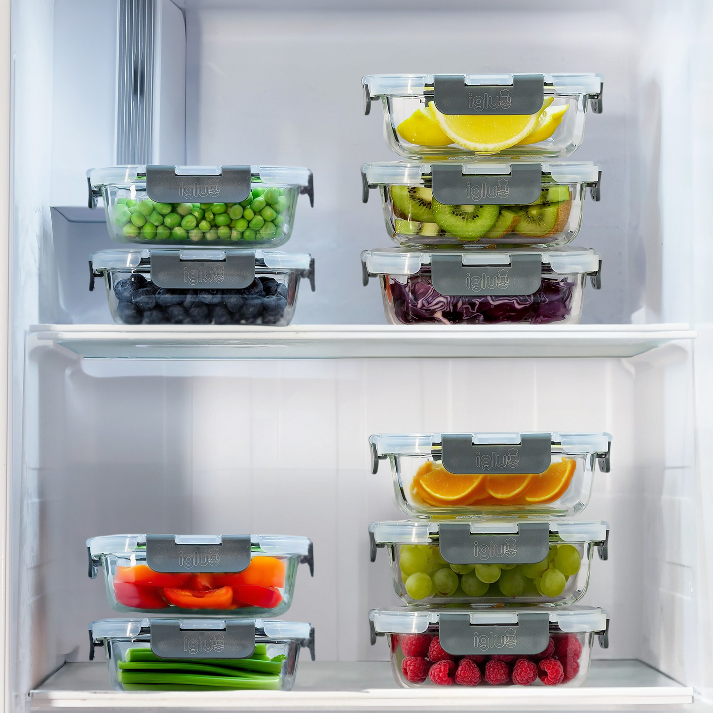 Borosilicate Glass Food Storage Containers 370ml | 5-Pack with Airtight Lids