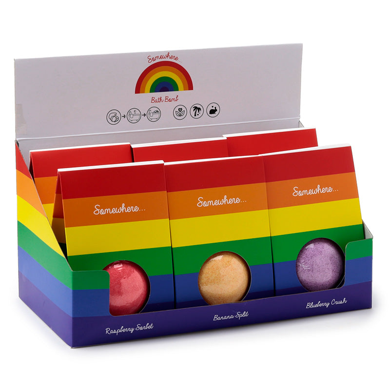 Handmade Bath Bomb in Gift Box - Somewhere Rainbow