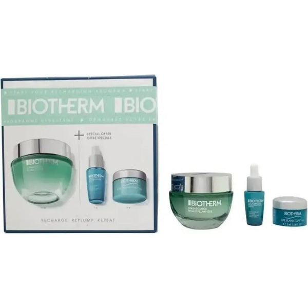 Biotherm Aquasource Gift Set 50ml Aquasource Hyalu Plump Gel + 7ml Life Plankton Regenerating Serum + 5ml Life Plankton Eye