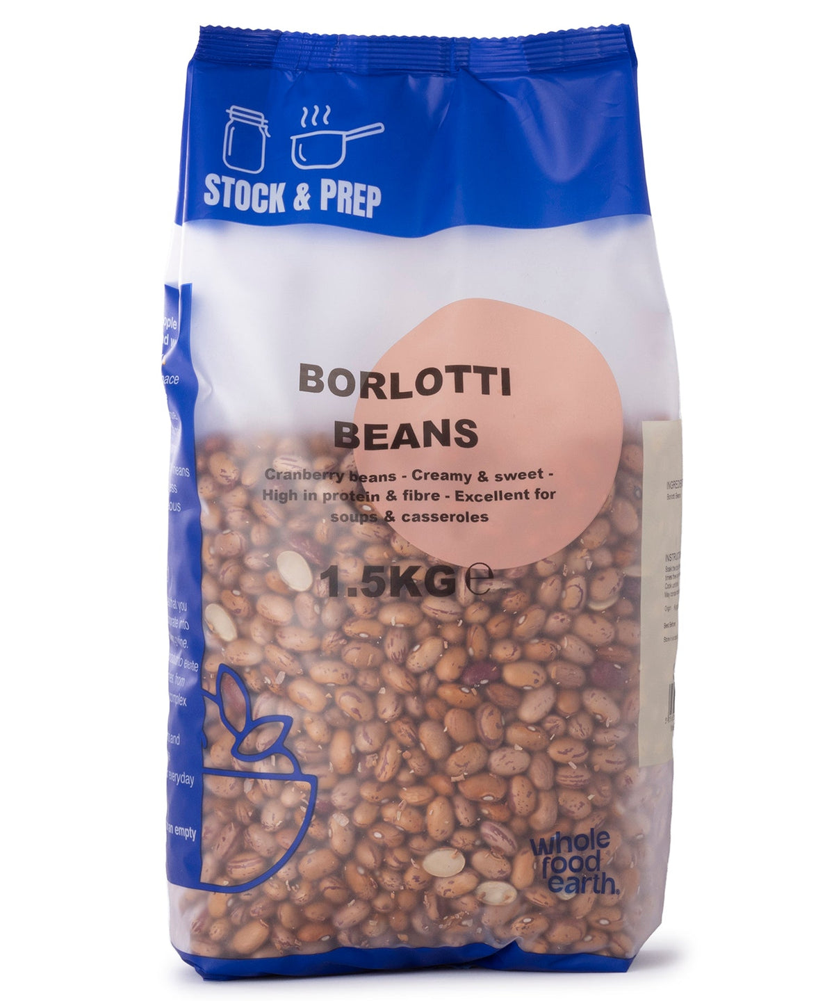 Judías Borlotti - Existencias y preparación - 1,5 kg