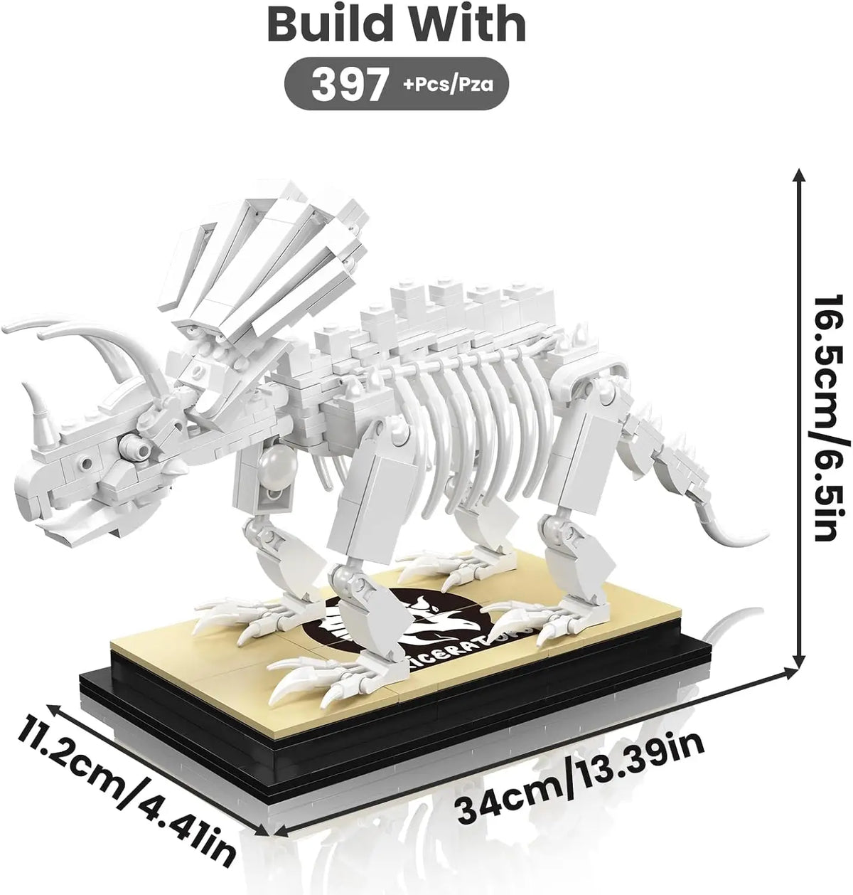 MouldKing Triceratops Dinosaurier-Fossil 29006