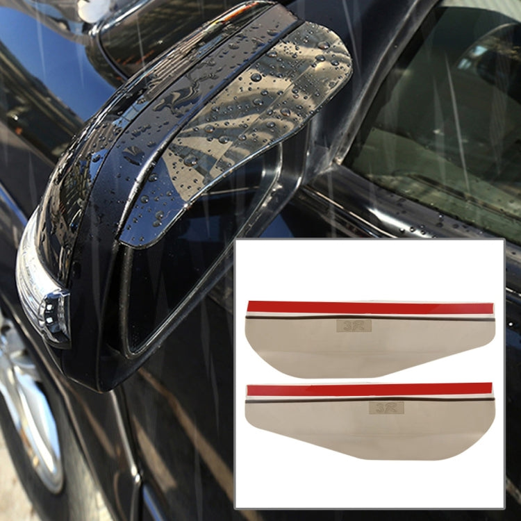 Car Rearview Mirror Rain Blades – Rainproof Eyebrow Cover (Pair, Translucent PVC)