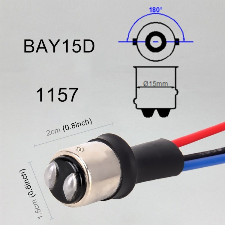 1157 BAY15D Bulb Holder Socket Adapter with Wire – Pack of 1 Pair