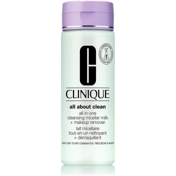 Clinique All About Clean All-In-One Cleansing Micellar Milk + Makeup Remover 200ml - Very Dry To Dry Combination Skin