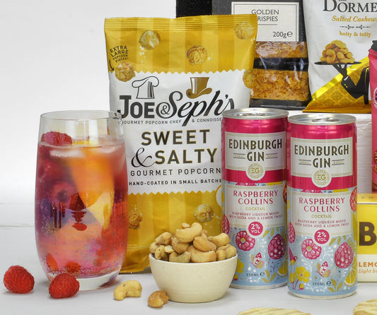 Cocktail-Geschenkkorb – Edinburgh Gin Raspberry Collins Geschenkset