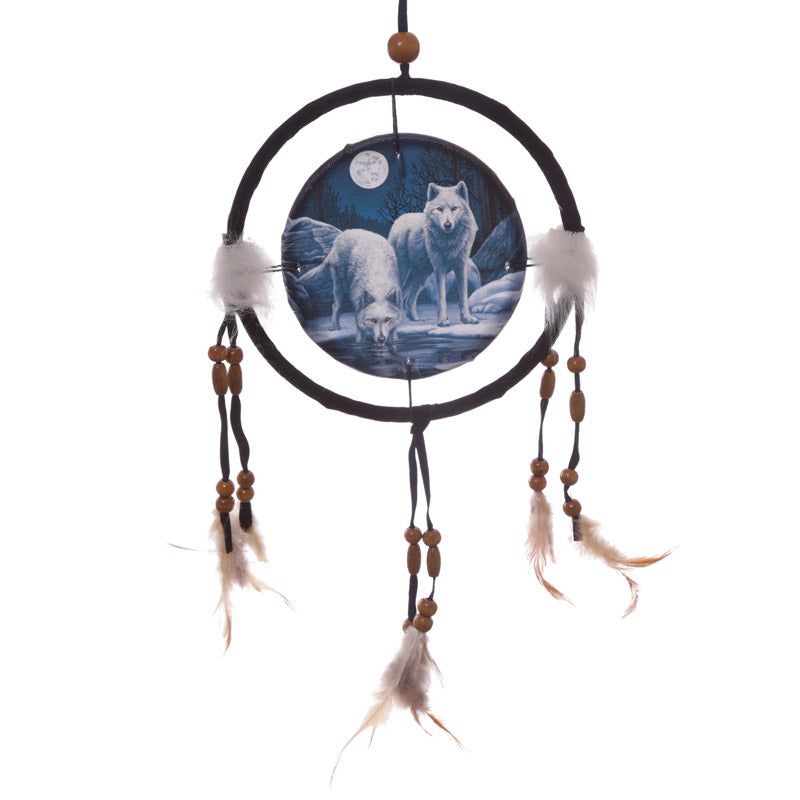 Lisa Parker Warriors of Winter Wolf Dreamcatcher 16cm