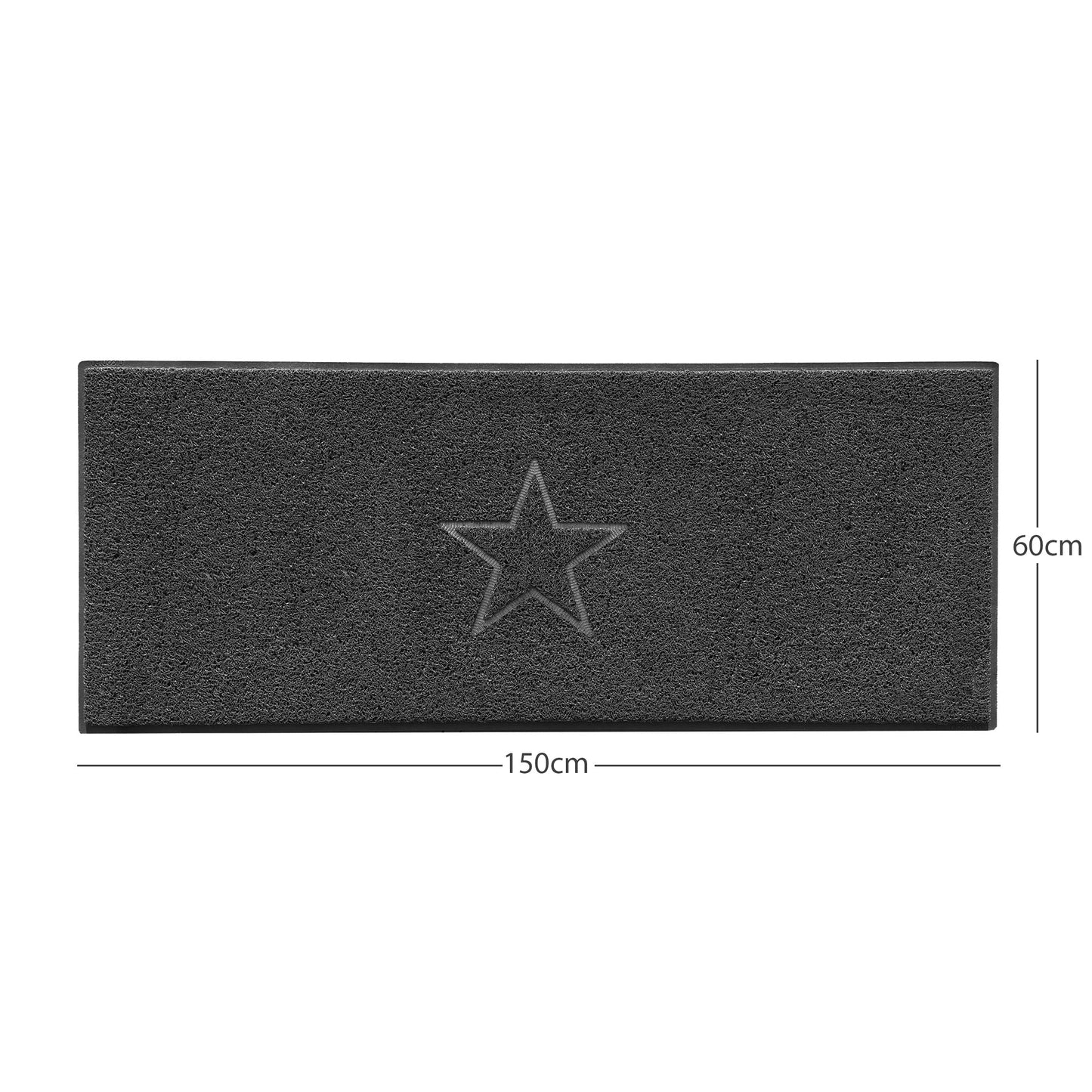Nicoman Star Embossed Spaghetti Doormat | Indoor & Outdoor | Non-Slip | Machine Washable