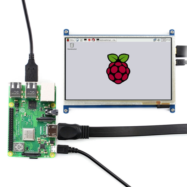 WAVESHARE 7 Inch HDMI LCD (B) 800×480 Touch Screen for Raspberry Pi, 7 Inch HDMI LCD (B)
